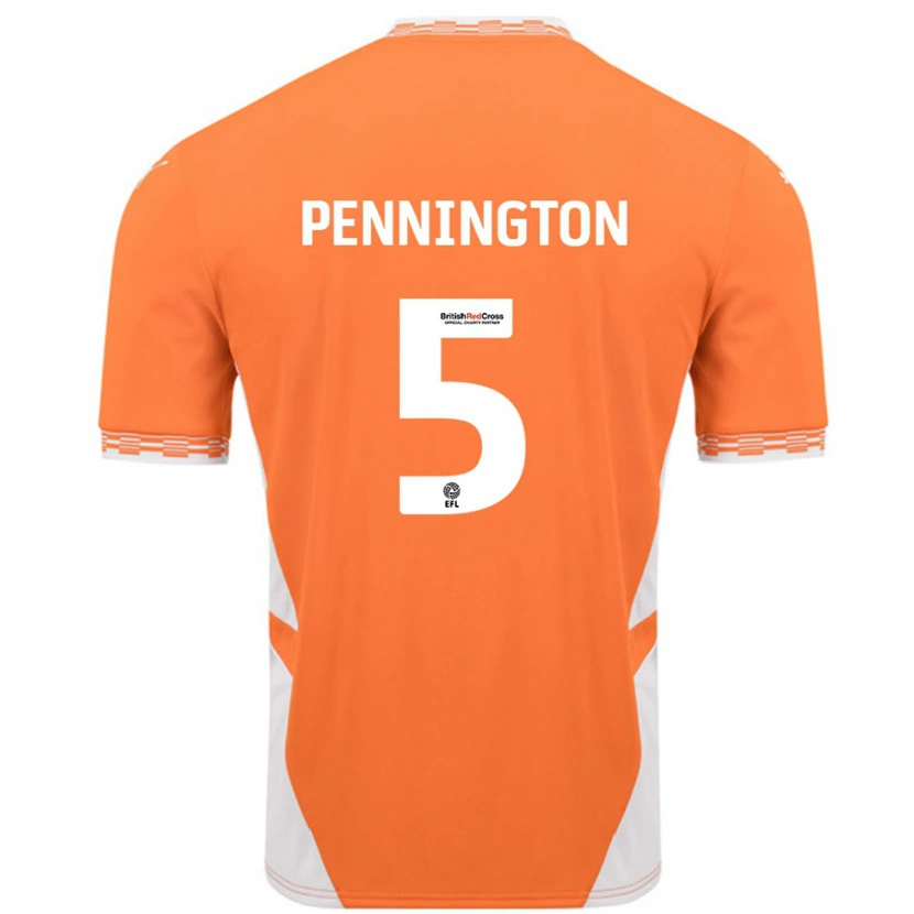 Danxen Kid Matthew Pennington #5 Orange White Home Jersey 2024/25 T-Shirt