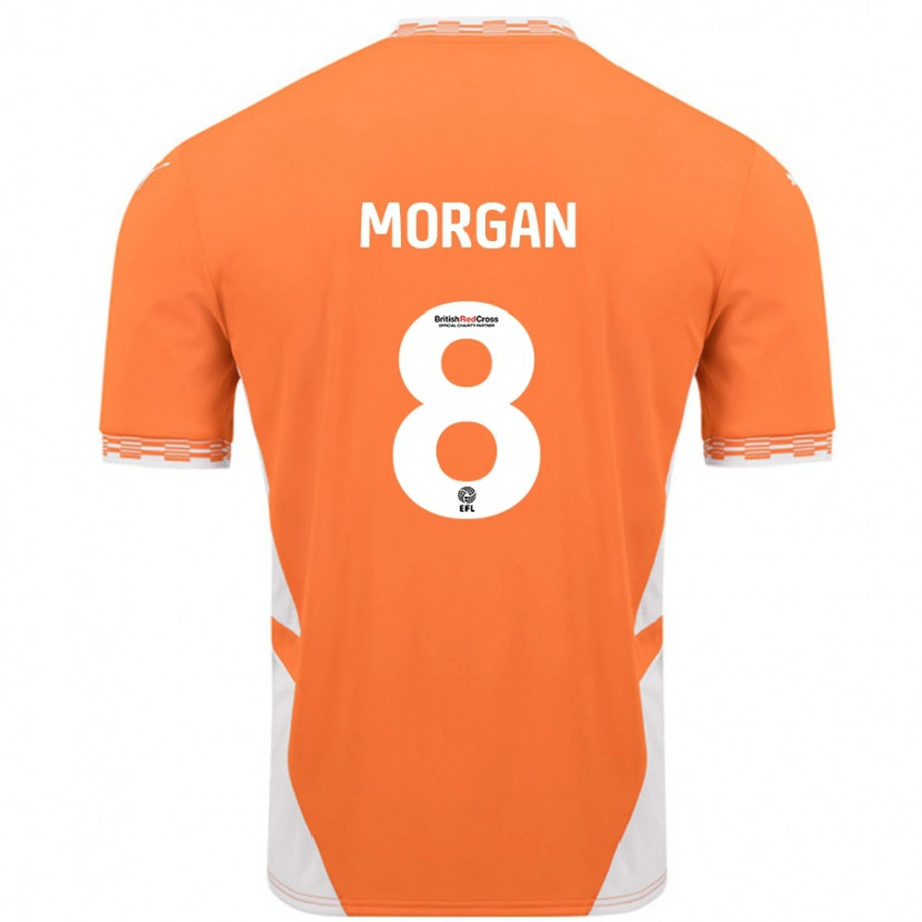 Danxen Kid Albie Morgan #8 Orange White Home Jersey 2024/25 T-Shirt