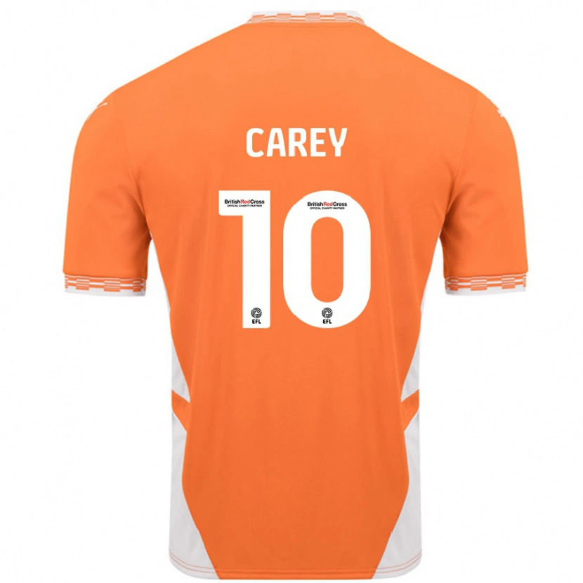 Danxen Kid Sonny Carey #10 Orange White Home Jersey 2024/25 T-Shirt