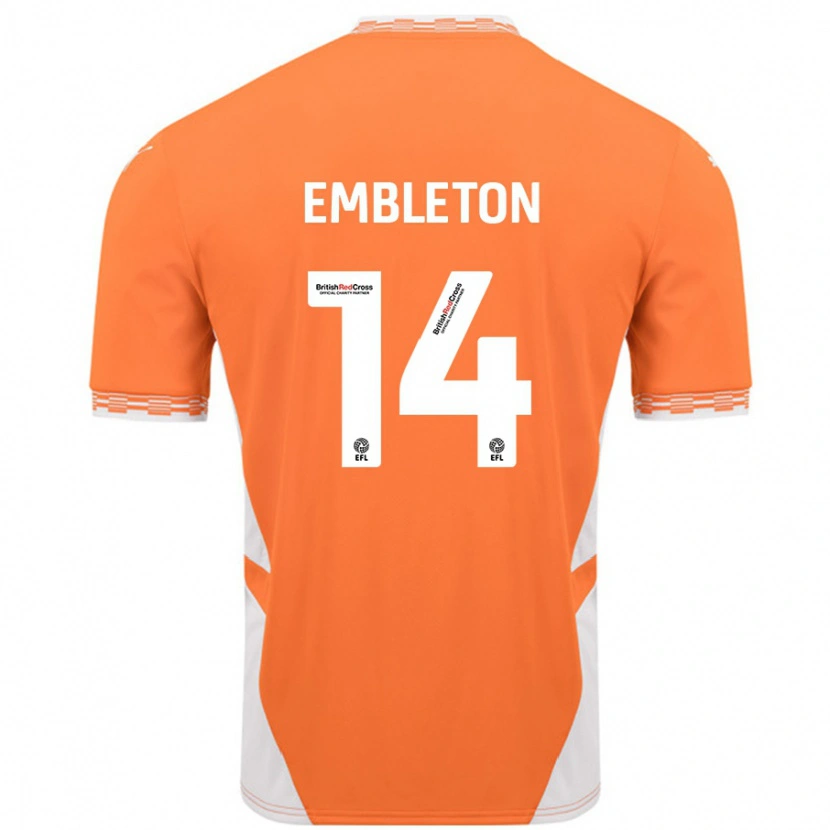 Danxen Kid Elliot Embleton #14 Orange White Home Jersey 2024/25 T-Shirt