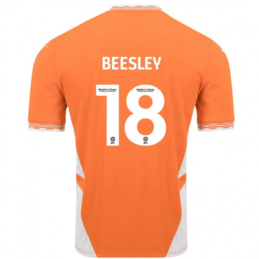 Danxen Kid Jake Beesley #18 Orange White Home Jersey 2024/25 T-Shirt