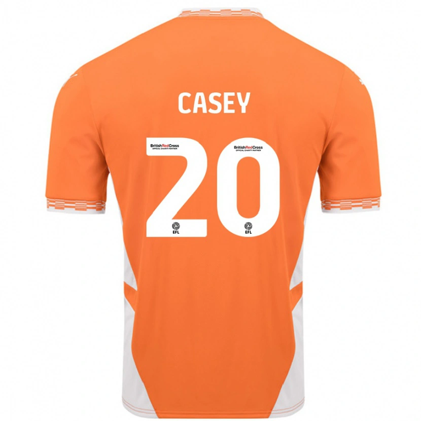 Danxen Kid Oliver Casey #20 Orange White Home Jersey 2024/25 T-Shirt