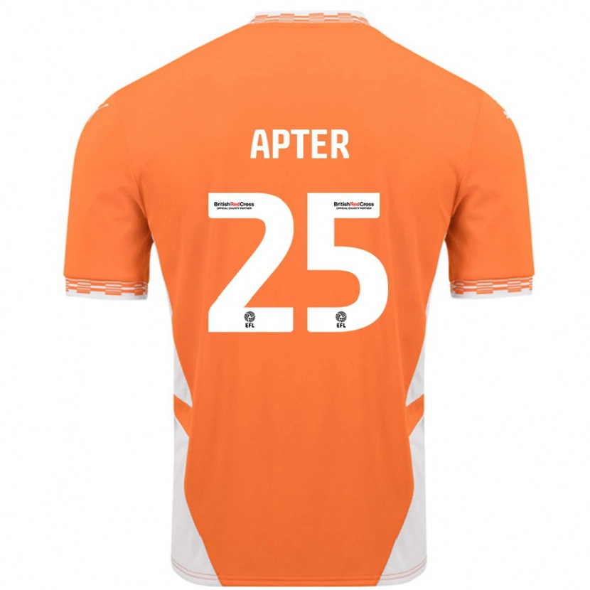 Danxen Kid Rob Apter #25 Orange White Home Jersey 2024/25 T-Shirt