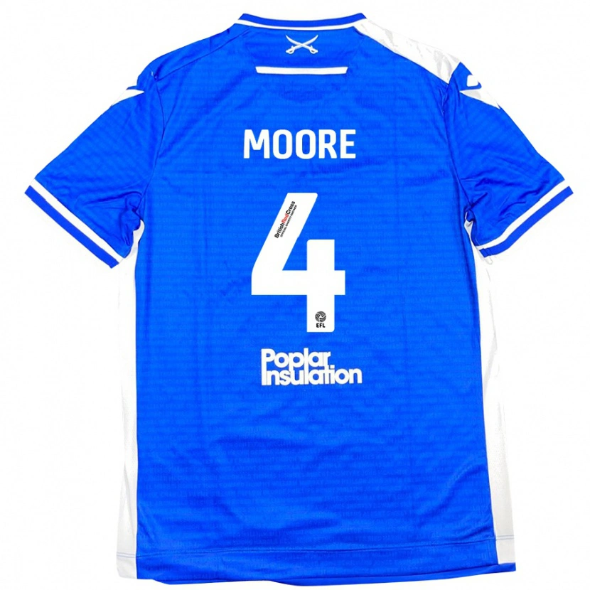 Danxen Kid Taylor Moore #4 Blue White Home Jersey 2024/25 T-Shirt