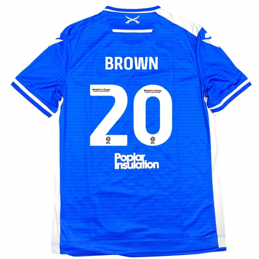 Danxen Kid Jevani Brown #20 Blue White Home Jersey 2024/25 T-Shirt