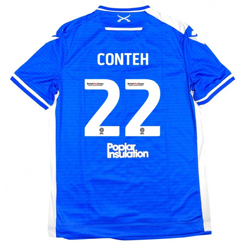 Danxen Kid Kamil Conteh #22 Blue White Home Jersey 2024/25 T-Shirt