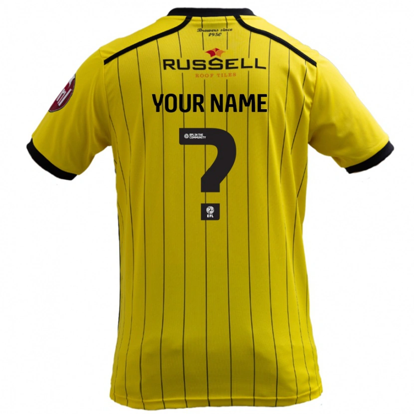 Danxen Kid Your Name #0 Yellow Home Jersey 2024/25 T-Shirt