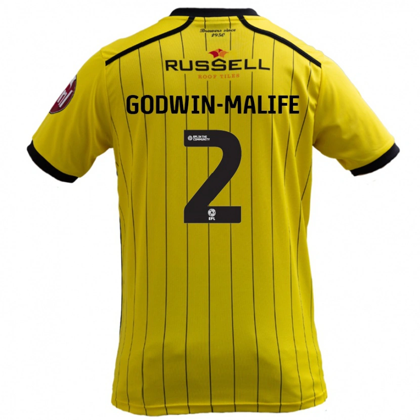 Danxen Kid Udoka Godwin-Malife #2 Yellow Home Jersey 2024/25 T-Shirt