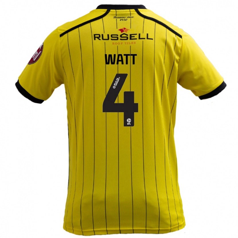 Danxen Kid Elliot Watt #4 Yellow Home Jersey 2024/25 T-Shirt