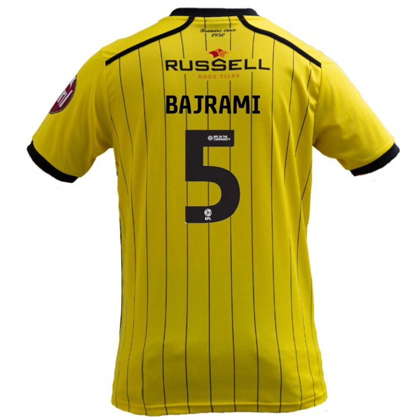 Danxen Kid Geraldo Bajrami #5 Yellow Home Jersey 2024/25 T-Shirt