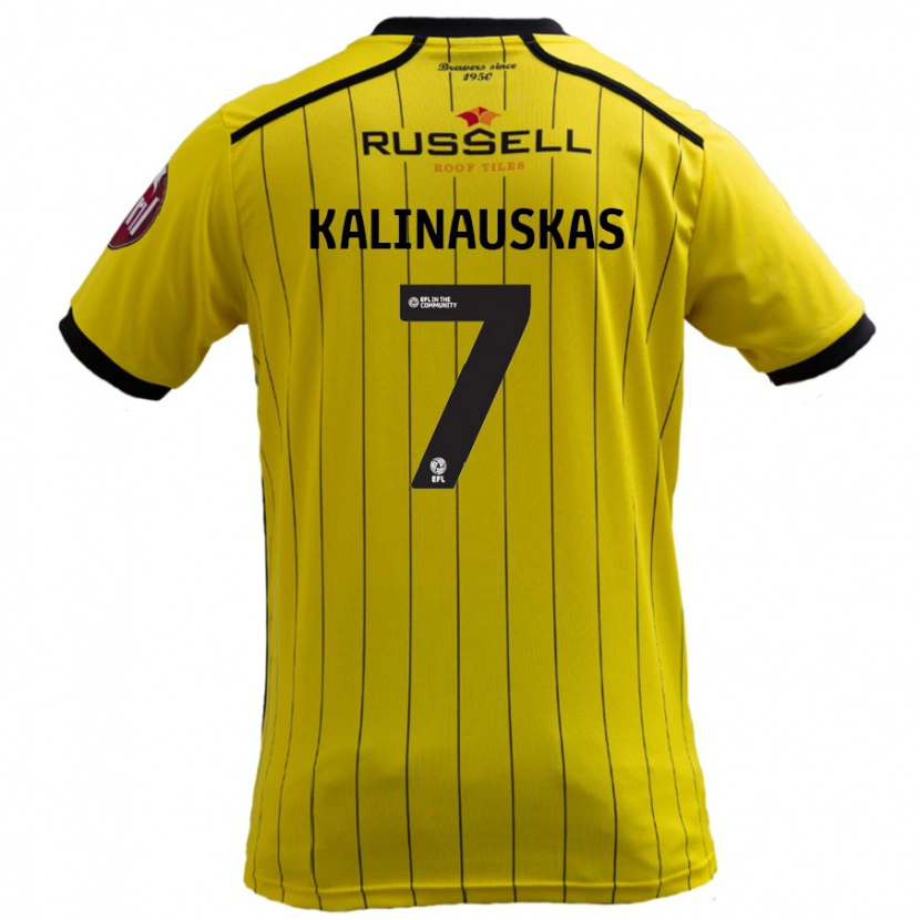 Danxen Kid Tomas Kalinauskas #7 Yellow Home Jersey 2024/25 T-Shirt