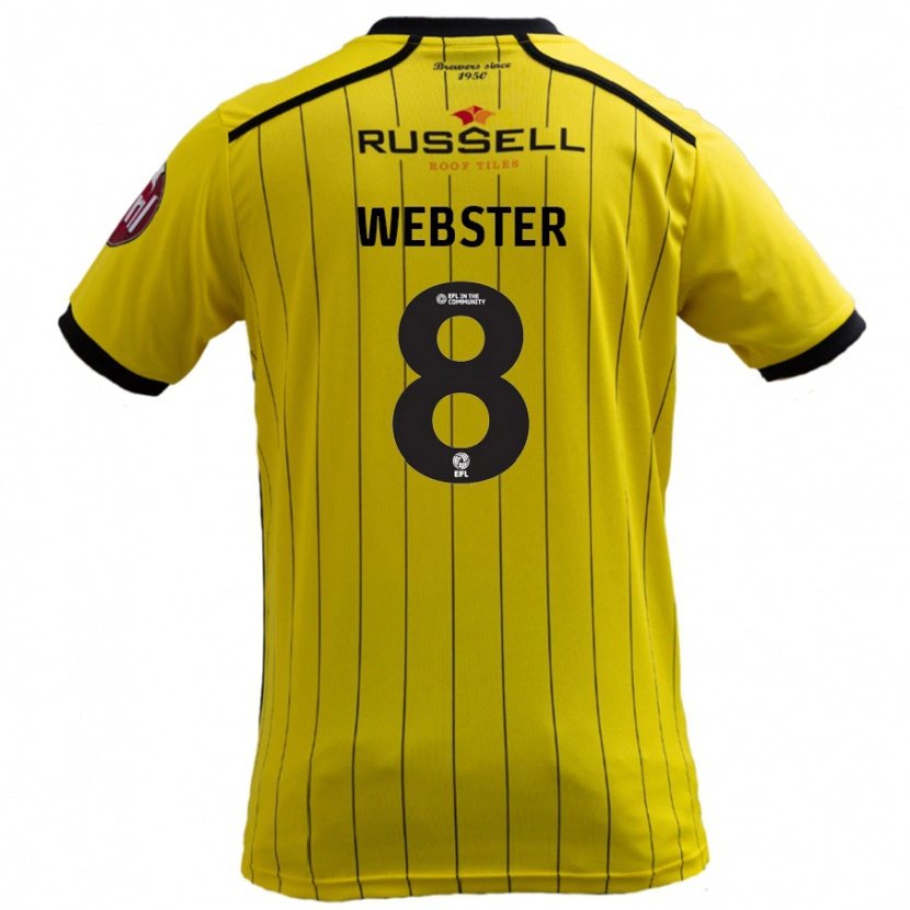 Danxen Kid Charlie Webster #8 Yellow Home Jersey 2024/25 T-Shirt