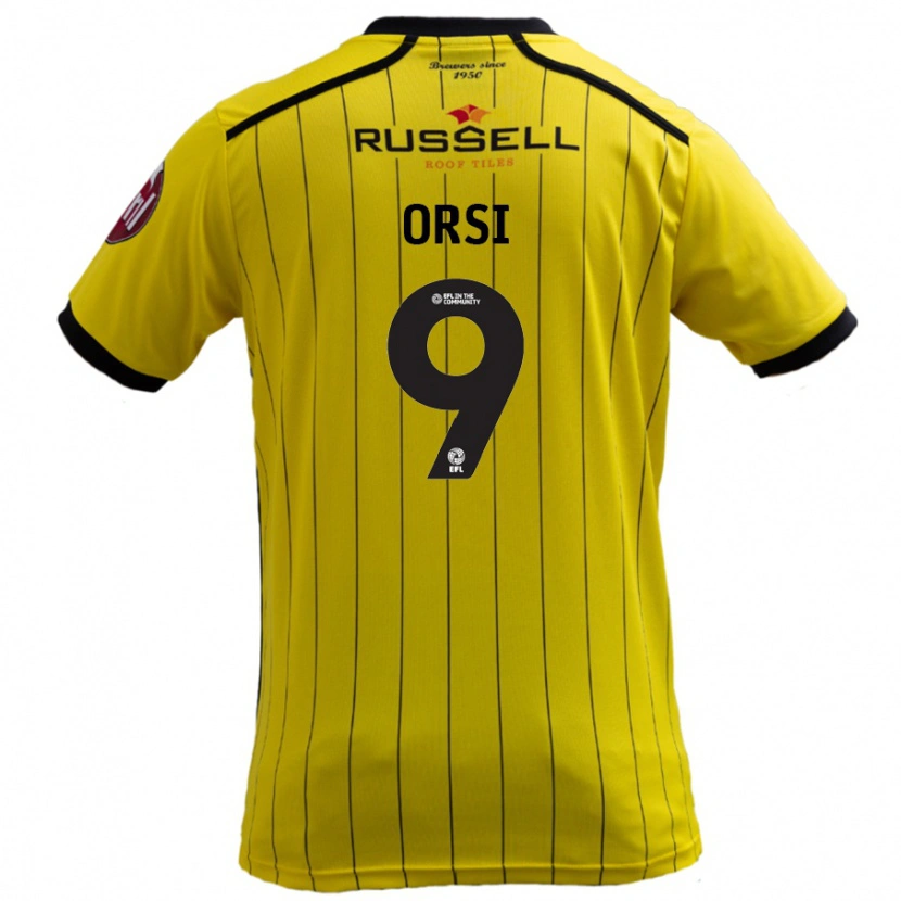 Danxen Kid Danilo Orsi #9 Yellow Home Jersey 2024/25 T-Shirt