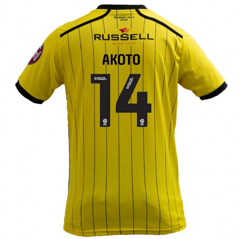 Danxen Kid Nick Akoto #14 Yellow Home Jersey 2024/25 T-Shirt