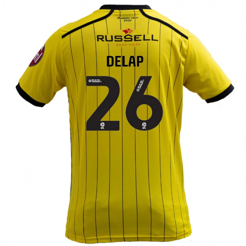 Danxen Kid Finn Delap #26 Yellow Home Jersey 2024/25 T-Shirt