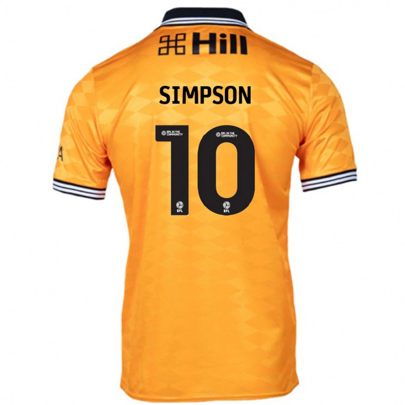 Danxen Kid Harley-Jean Simpson #10 Orange Home Jersey 2024/25 T-Shirt