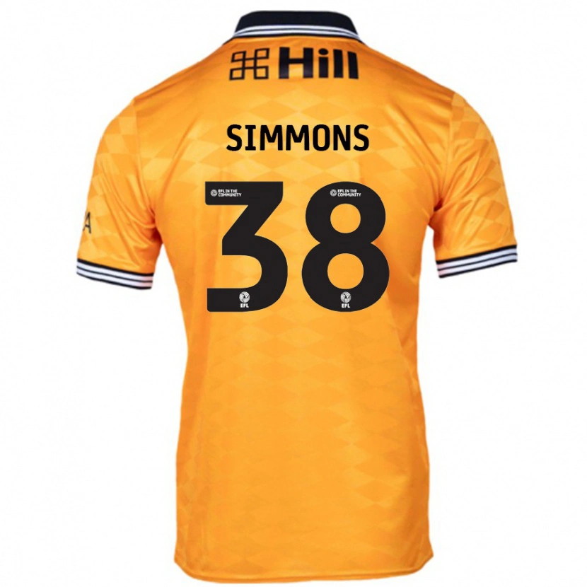 Danxen Kid Bella Simmons #38 Orange Home Jersey 2024/25 T-Shirt