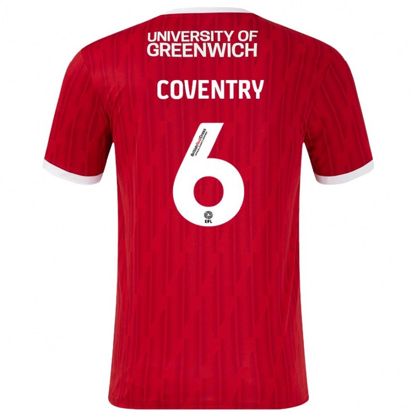 Danxen Kid Conor Coventry #6 Red White Home Jersey 2024/25 T-Shirt