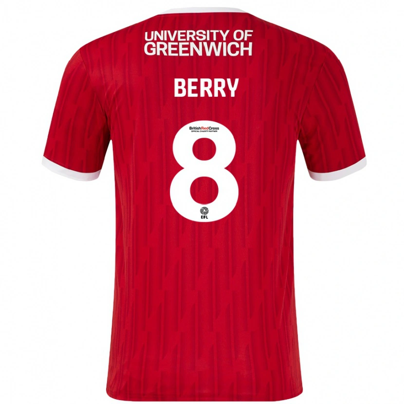 Danxen Kid Luke Berry #8 Red White Home Jersey 2024/25 T-Shirt