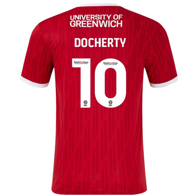 Danxen Kid Greg Docherty #10 Red White Home Jersey 2024/25 T-Shirt