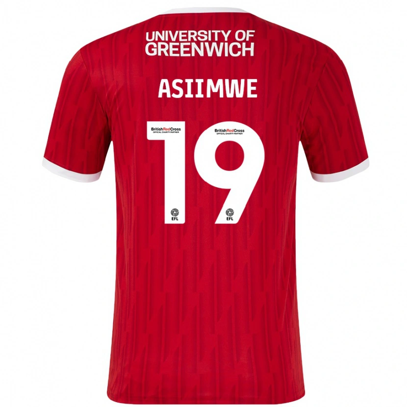 Danxen Kid Nathan Asiimwe #19 Red White Home Jersey 2024/25 T-Shirt