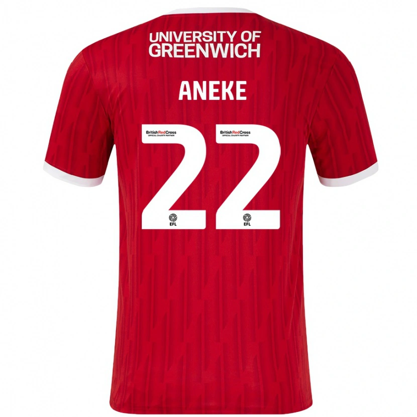 Danxen Kid Chuks Aneke #22 Red White Home Jersey 2024/25 T-Shirt