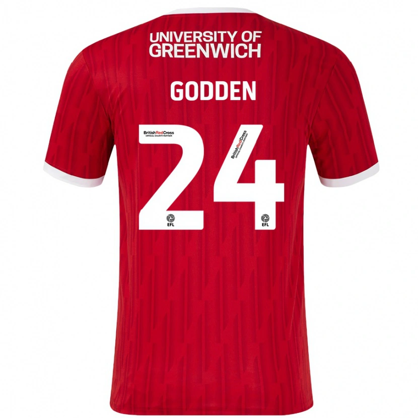 Danxen Kid Matty Godden #24 Red White Home Jersey 2024/25 T-Shirt