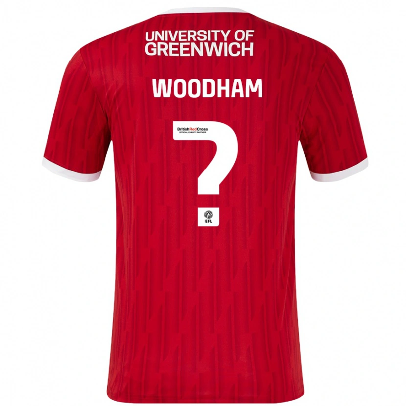 Danxen Kid Finley Woodham #0 Red White Home Jersey 2024/25 T-Shirt