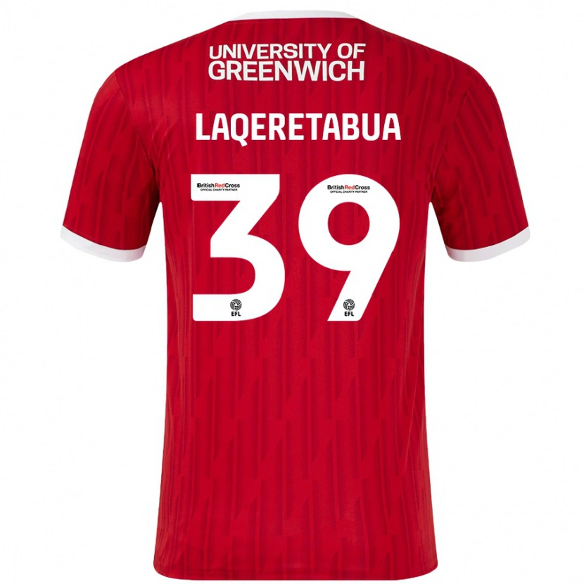 Danxen Kid Josh Laqeretabua #39 Red White Home Jersey 2024/25 T-Shirt