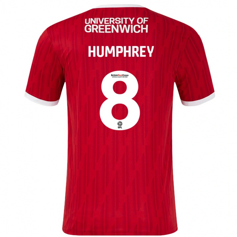 Danxen Kid Carla Humphrey #8 Red White Home Jersey 2024/25 T-Shirt