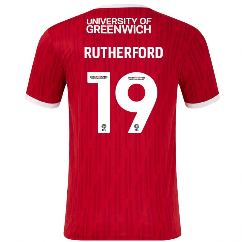 Danxen Kid Ella Rutherford #19 Red White Home Jersey 2024/25 T-Shirt