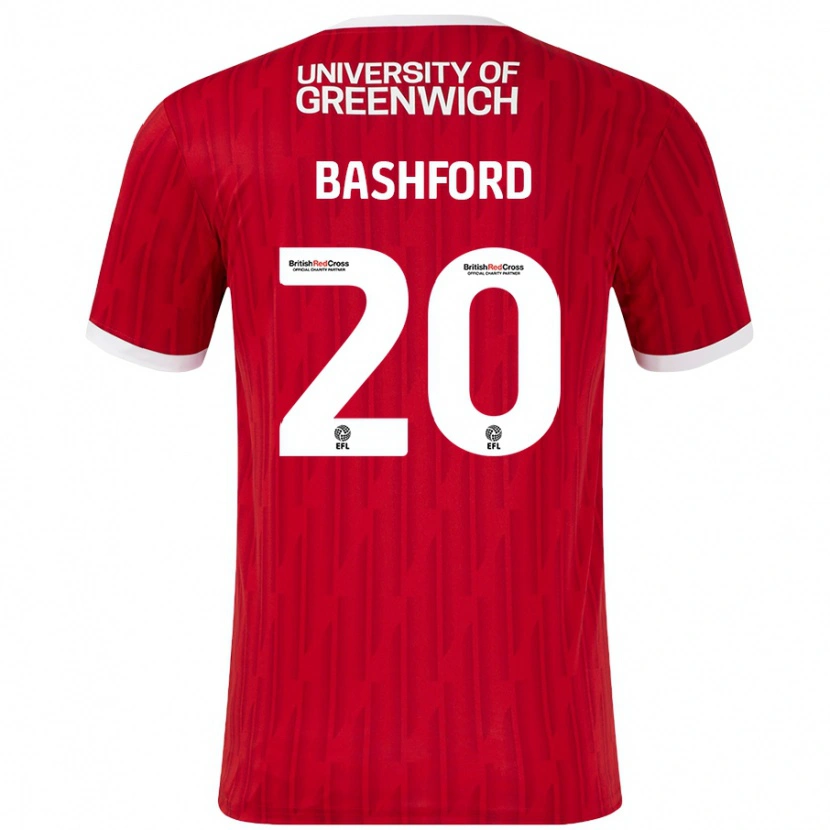 Danxen Kid Mary Bashford #20 Red White Home Jersey 2024/25 T-Shirt