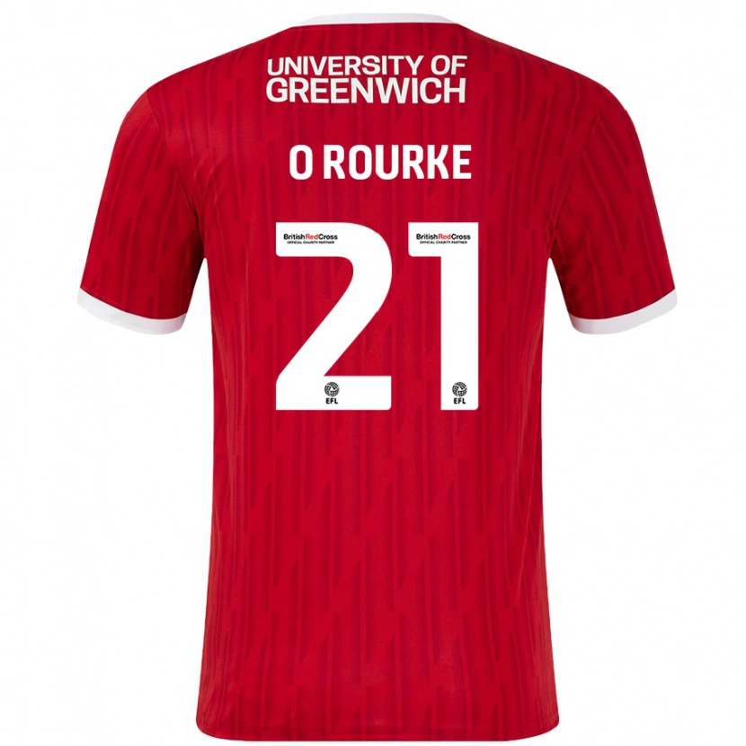 Danxen Kid Sophie O'rourke #21 Red White Home Jersey 2024/25 T-Shirt