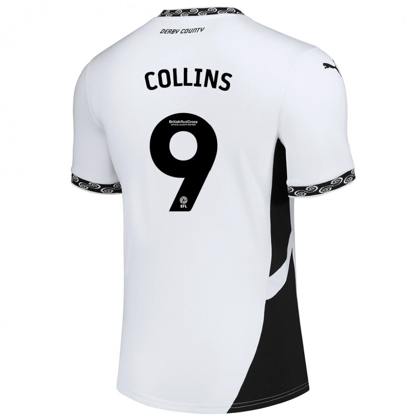 Danxen Kid James Collins #9 White Black Home Jersey 2024/25 T-Shirt