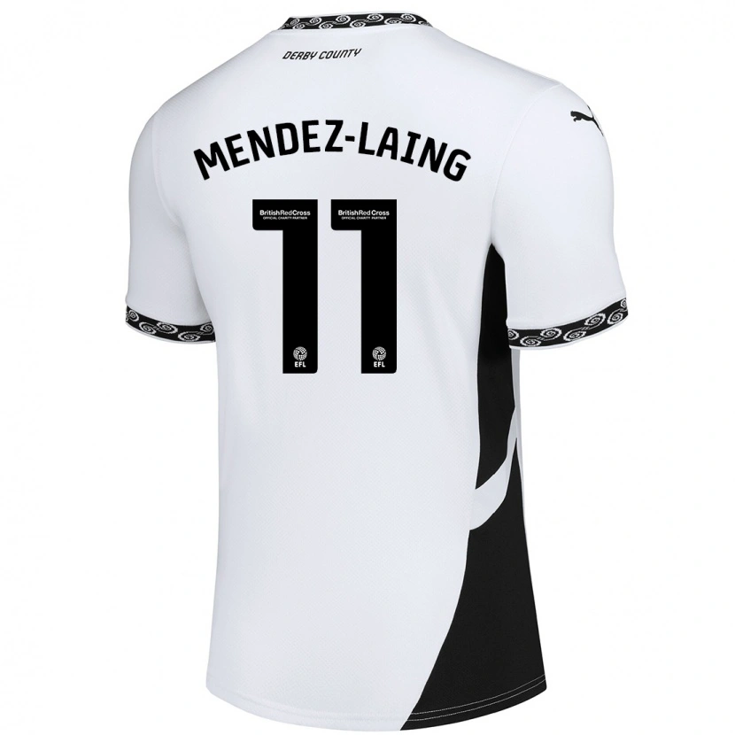 Danxen Kid Nathaniel Méndez-Laing #11 White Black Home Jersey 2024/25 T-Shirt