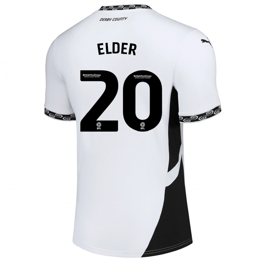 Danxen Kid Callum Elder #20 White Black Home Jersey 2024/25 T-Shirt