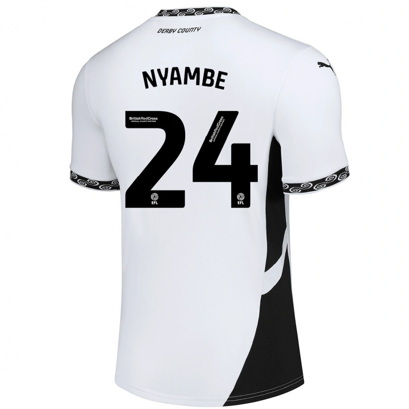 Danxen Kid Ryan Nyambe #24 White Black Home Jersey 2024/25 T-Shirt