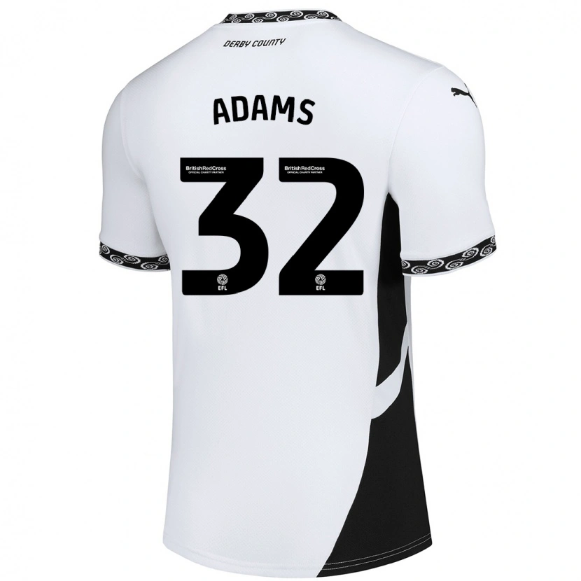 Danxen Kid Ebou Adams #32 White Black Home Jersey 2024/25 T-Shirt