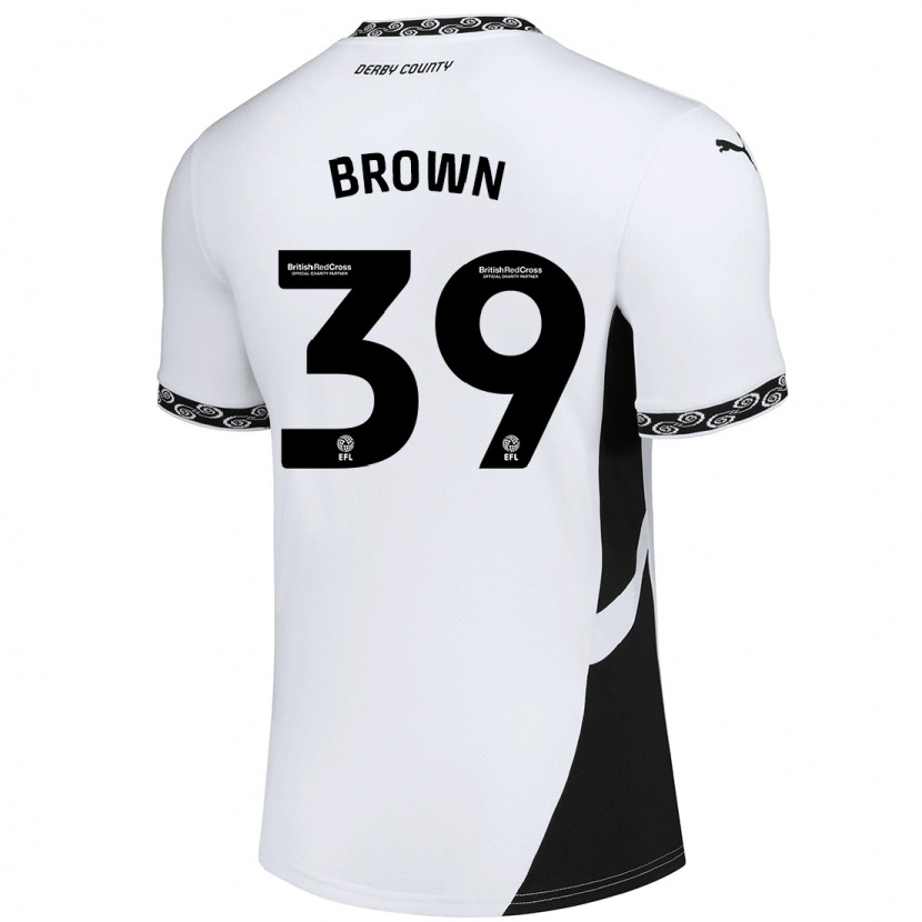 Danxen Kid Dajaune Brown #39 White Black Home Jersey 2024/25 T-Shirt