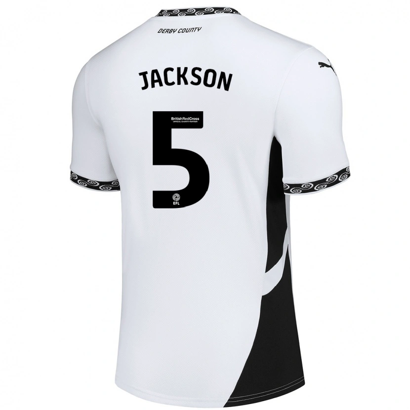 Danxen Kid Sarah Jackson #5 White Black Home Jersey 2024/25 T-Shirt