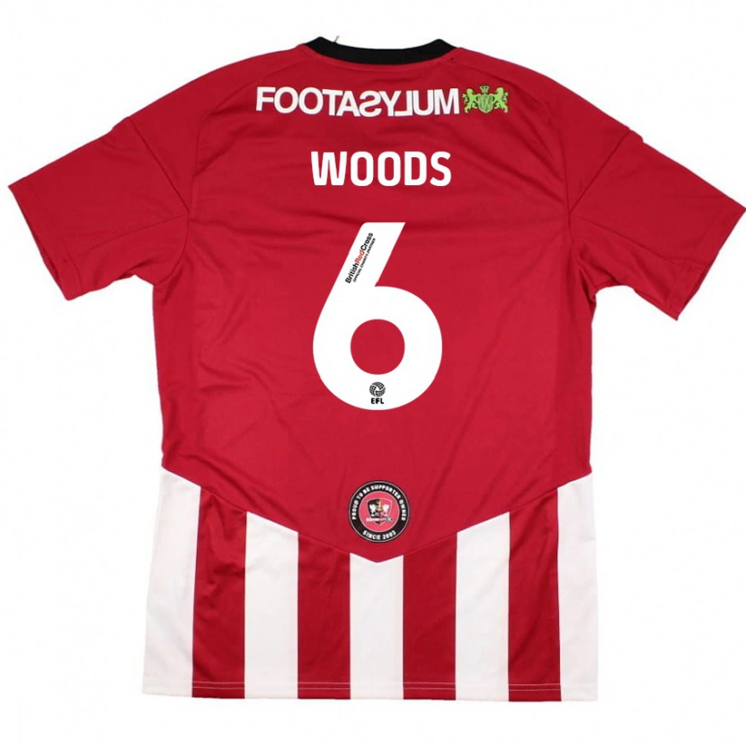 Danxen Kid Ryan Woods #6 Red White Home Jersey 2024/25 T-Shirt