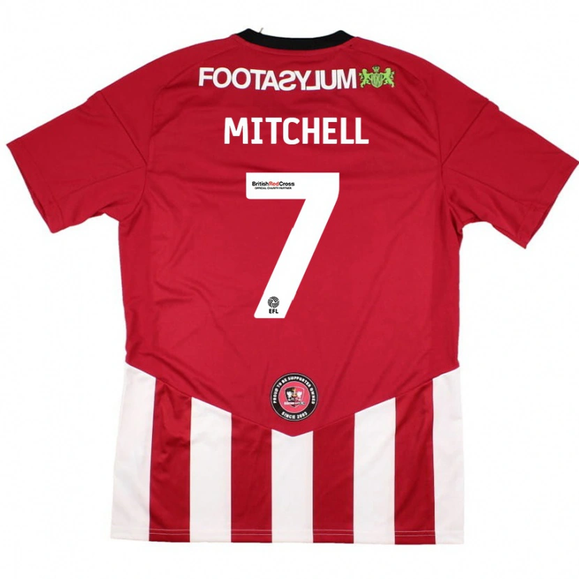 Danxen Kid Demetri Mitchell #7 Red White Home Jersey 2024/25 T-Shirt