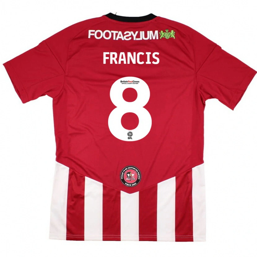 Danxen Kid Ed Francis #8 Red White Home Jersey 2024/25 T-Shirt