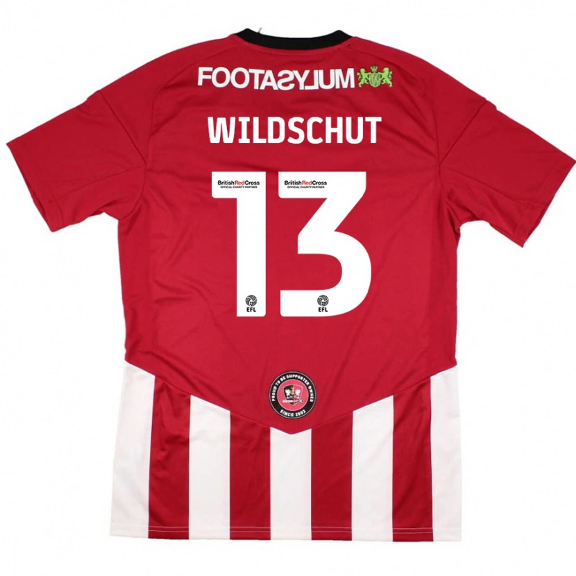 Danxen Kid Yanic Wildschut #13 Red White Home Jersey 2024/25 T-Shirt