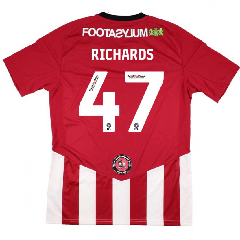 Danxen Kid Jake Richards #47 Red White Home Jersey 2024/25 T-Shirt