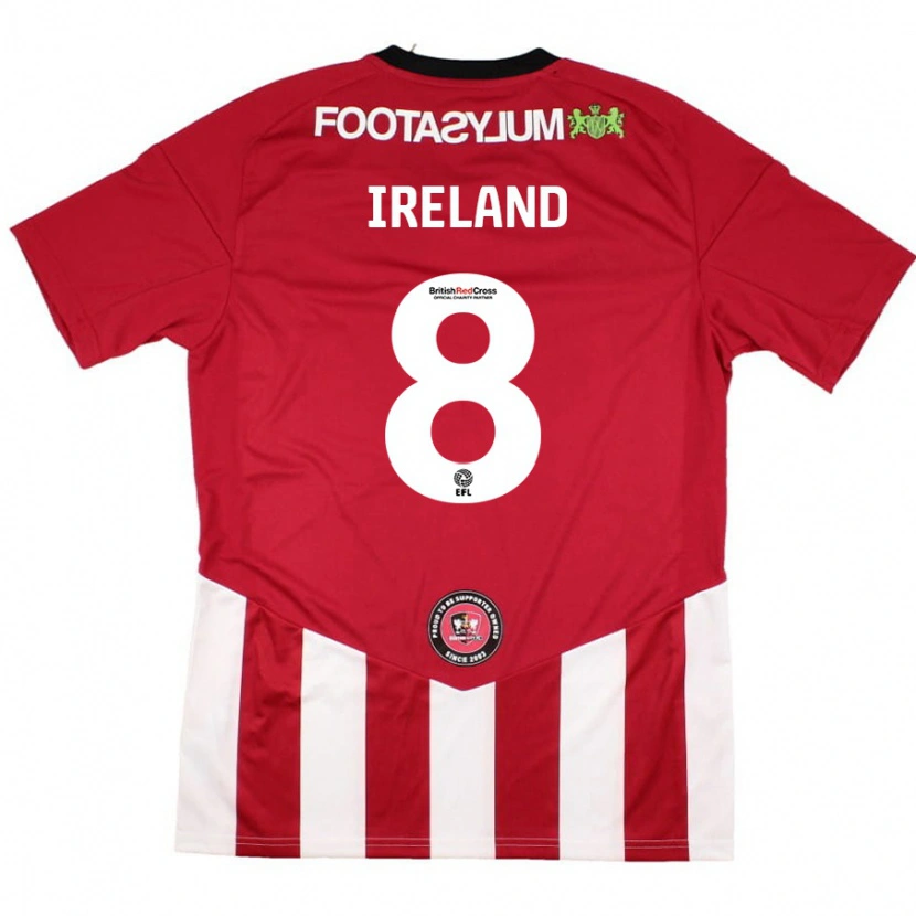 Danxen Kid Beth Ireland #8 Red White Home Jersey 2024/25 T-Shirt