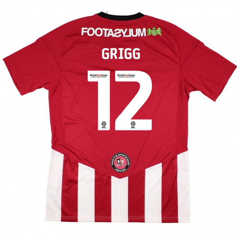 Danxen Kid Katie Grigg #12 Red White Home Jersey 2024/25 T-Shirt