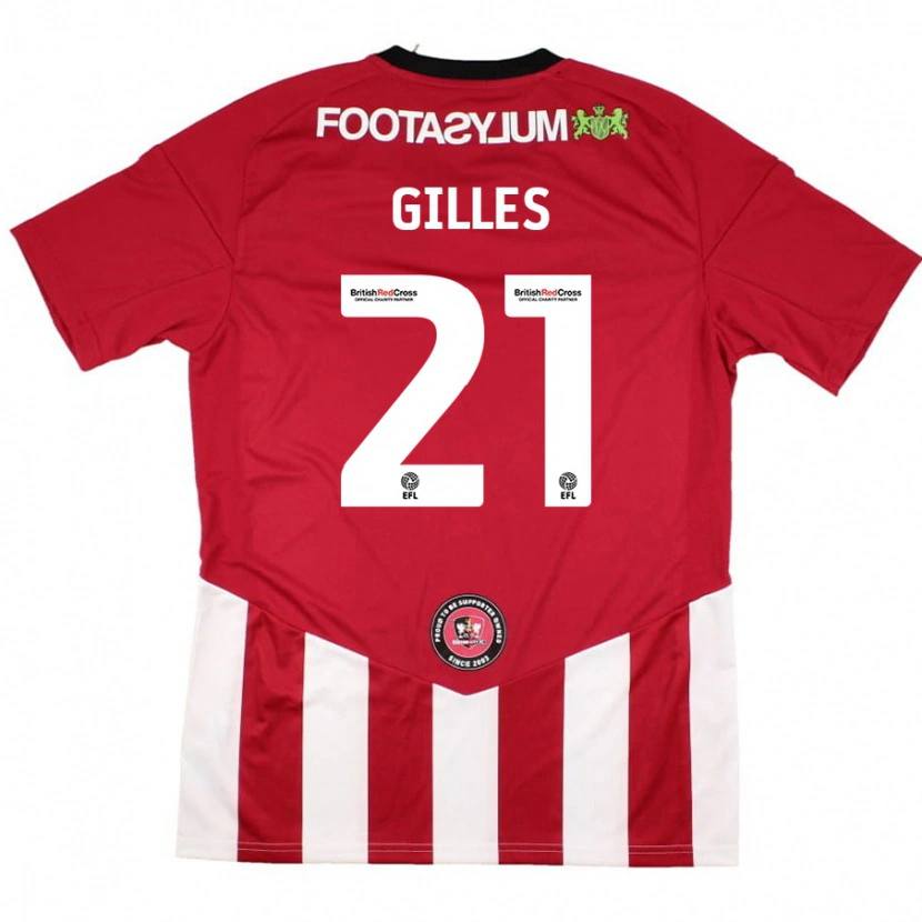 Danxen Kid Sophie Gilles #21 Red White Home Jersey 2024/25 T-Shirt