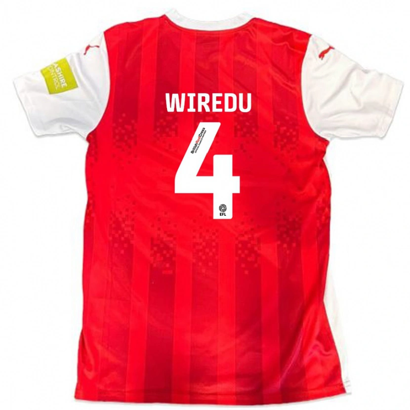 Danxen Kid Brendan Wiredu #4 Red White Home Jersey 2024/25 T-Shirt