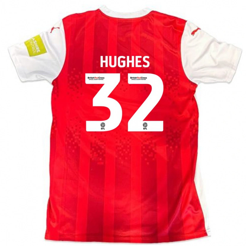 Danxen Kid Kayden Hughes #32 Red White Home Jersey 2024/25 T-Shirt